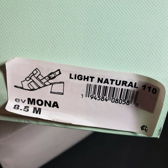 Evolve Women Light Natural Leather Open Toe Slingback Block Heels Sandals Sz 8.5 - Picture 11 of 11